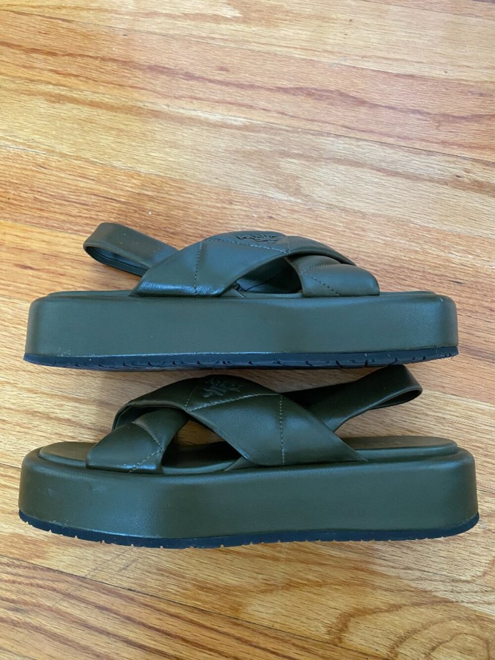 Prada Leather Slingback Sandals - Picture 3 of 5